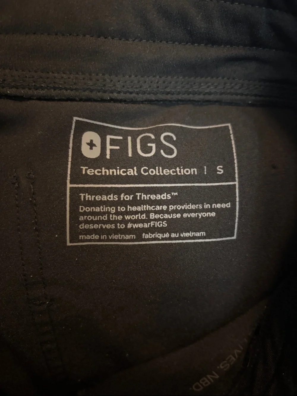 Figs | Black Drawstring Jogger Pants scrub small